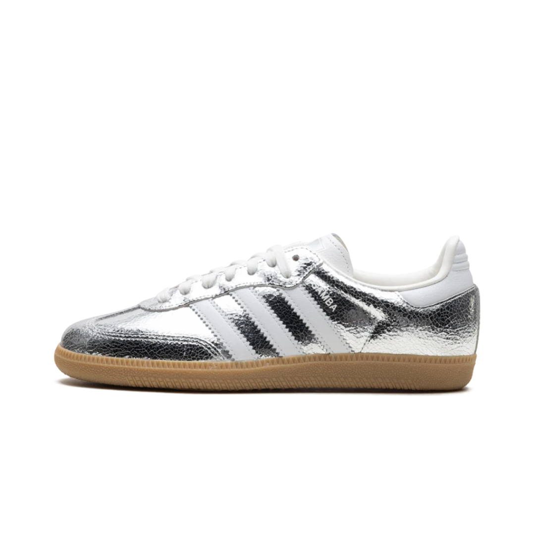 adidas Samba OG Silver Metallic Cracked Leather (W)