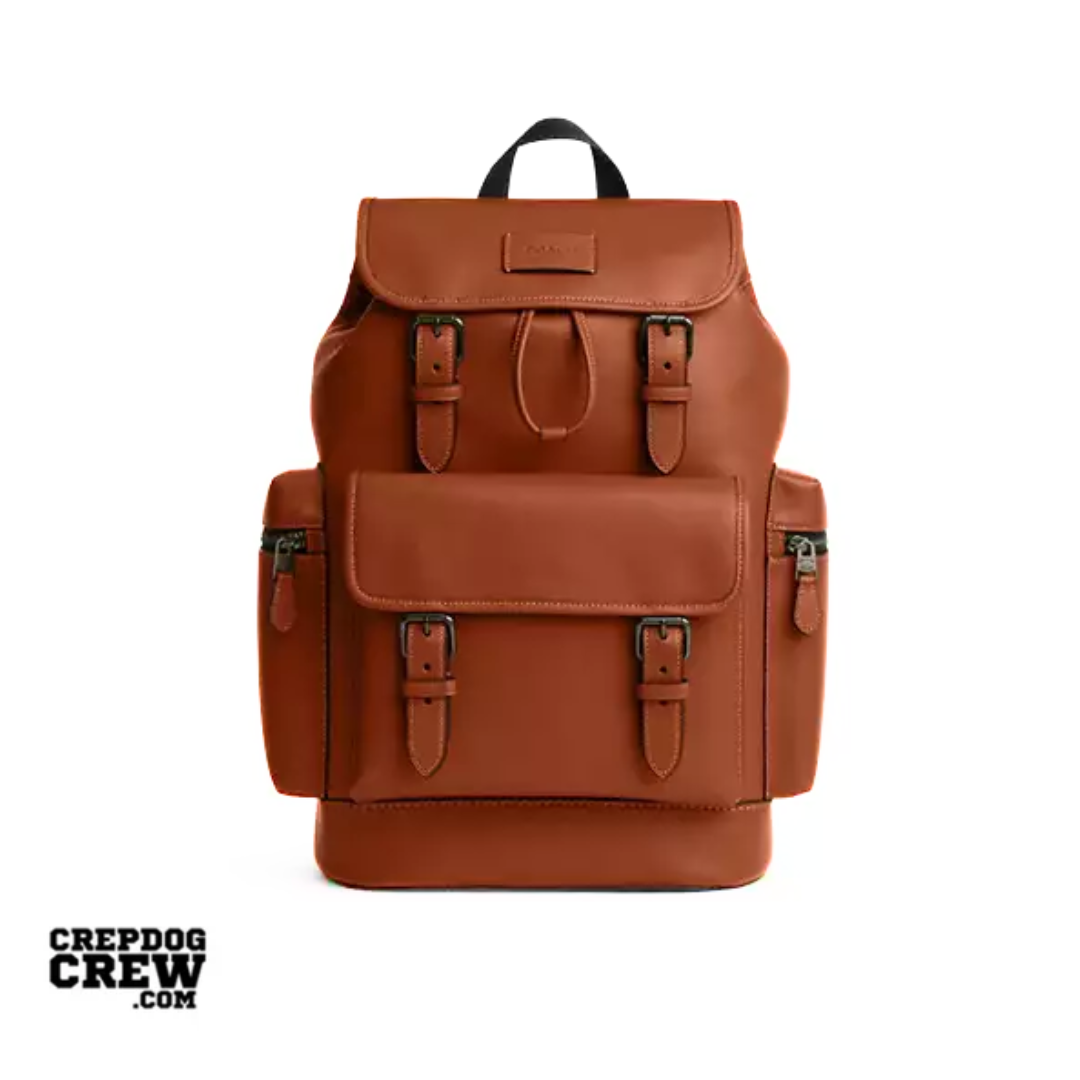 Coach Sprint Backpack smooth leather Gunmetal Tan