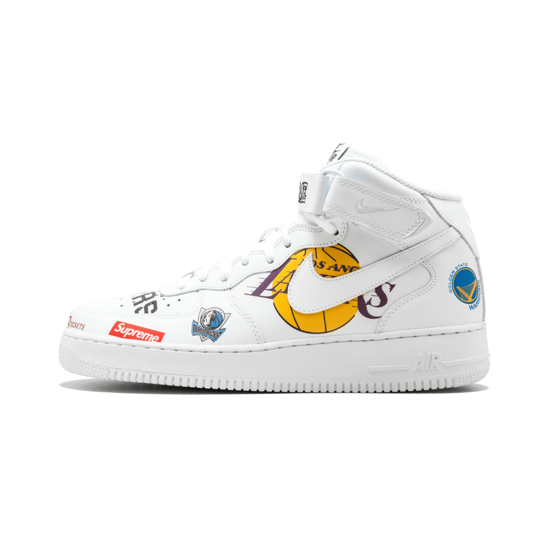 Nike Air Force Mid Supreme NBA White