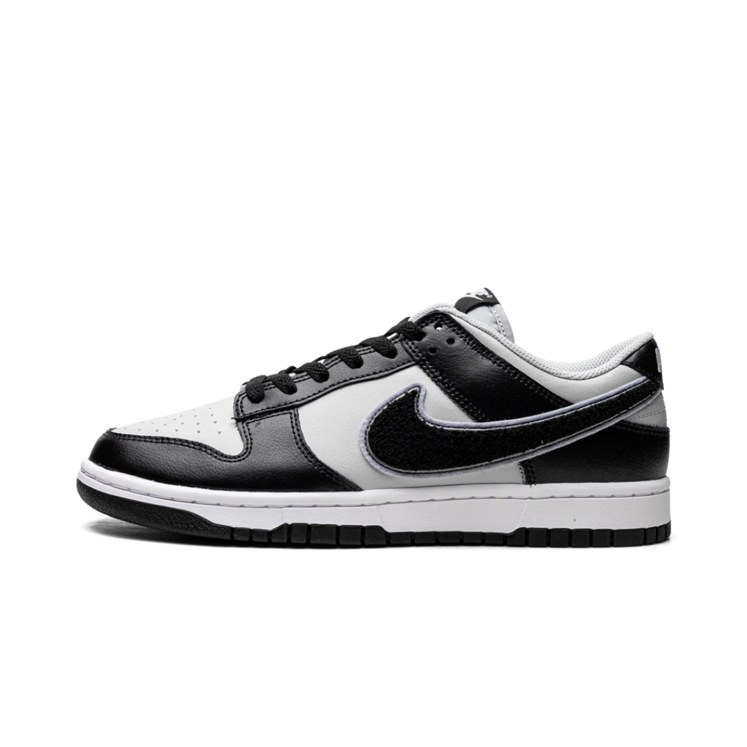 Nike Dunk Low Chenille Swoosh Black Grey