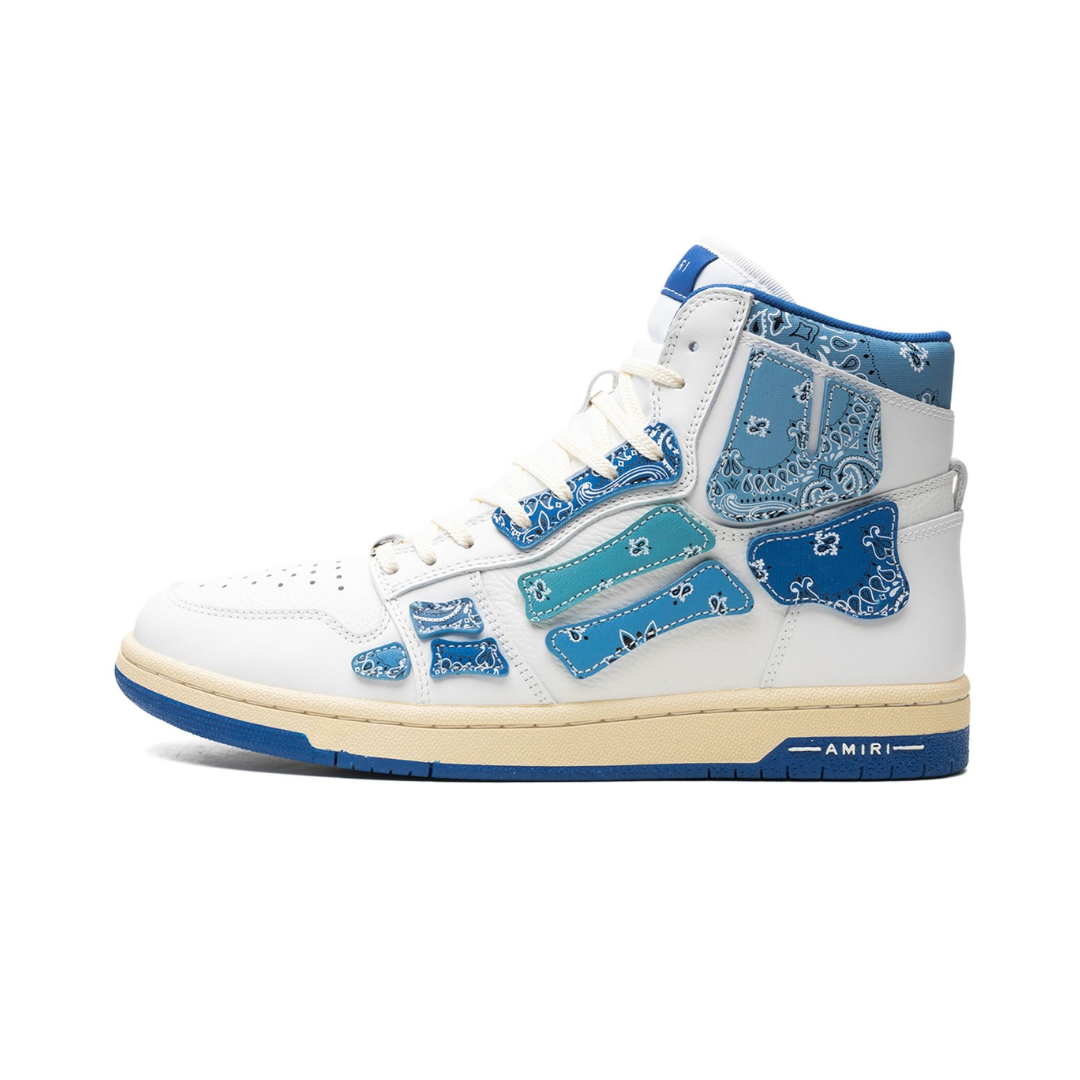AMIRI Skel Top Hi Bandana White Blue