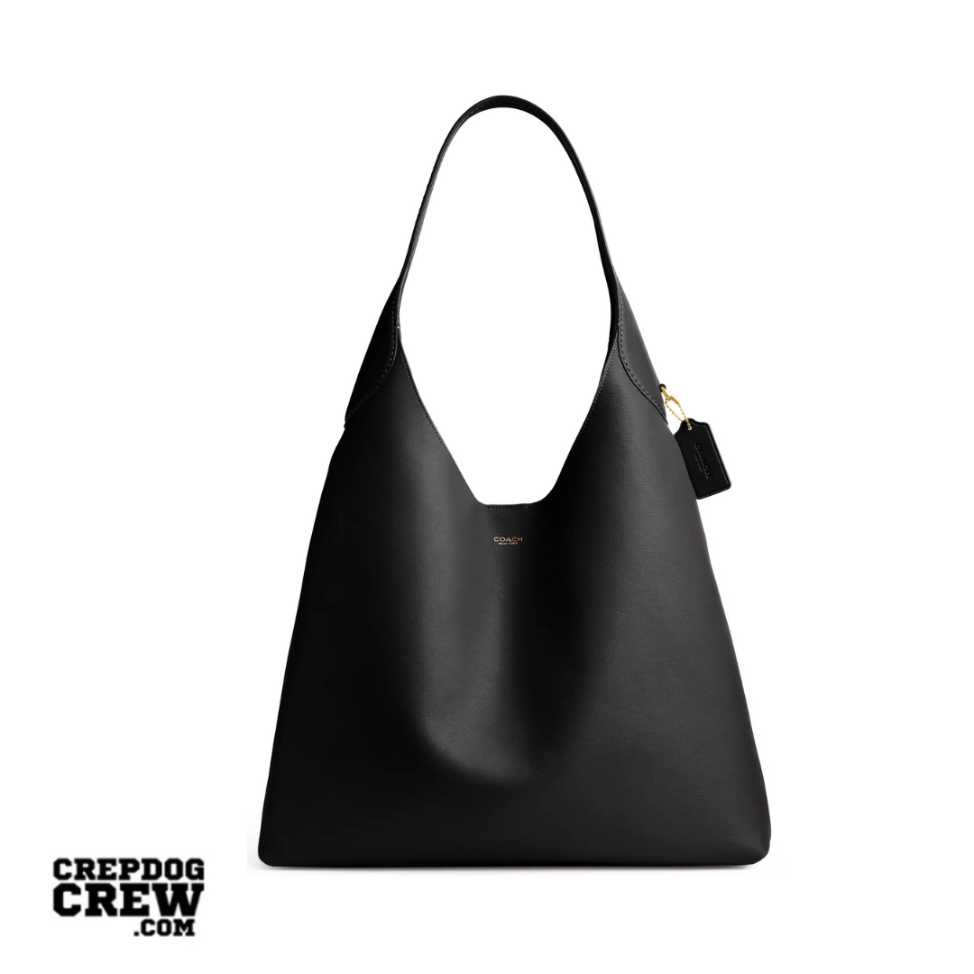 COACH Brooklyn Shoulder Bag 39 smooth leather Brass Black COACH Brooklyn Shoulder Bag 39 smooth leather Brass Black