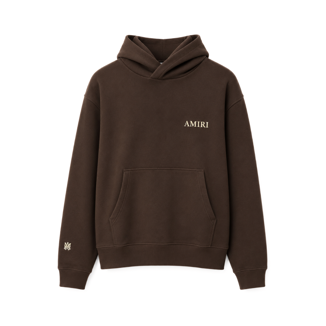 AMIRI PUFF LOGO HOODIE Brown