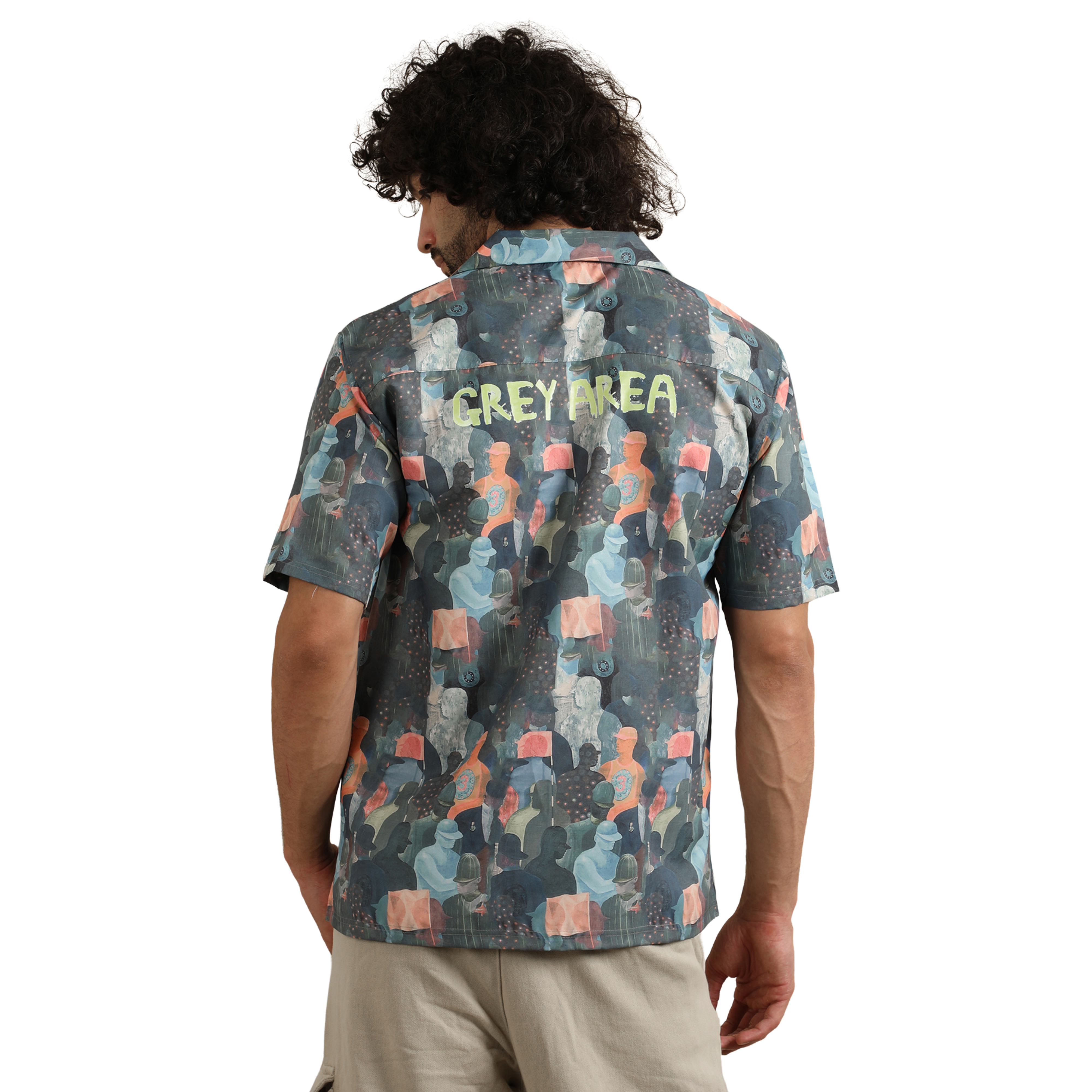 URBAN MIRAGE CUBAN COLLAR SHIRT