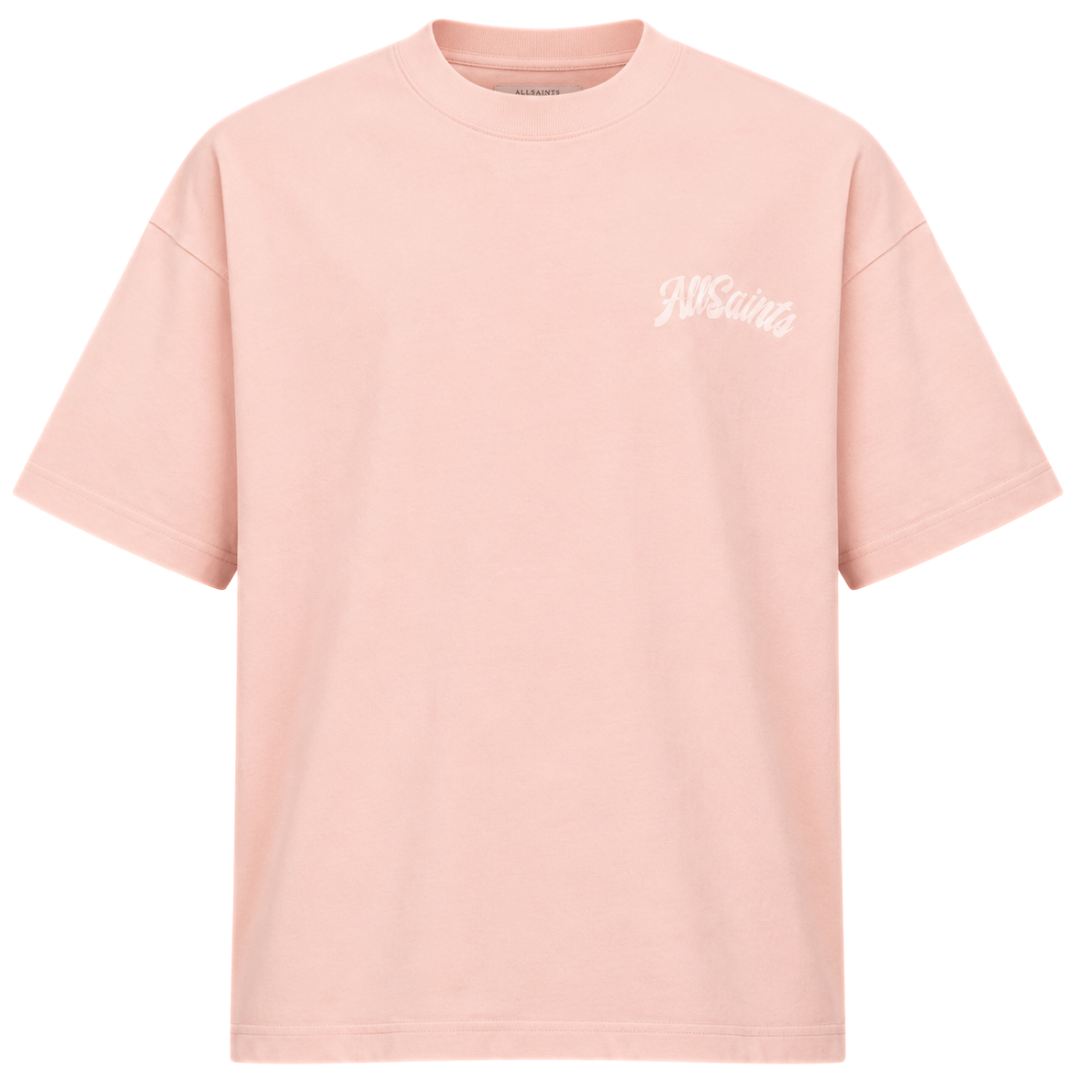 ALL SAINTS ODYSSEY SS CREW TEE BLUSHED PINK