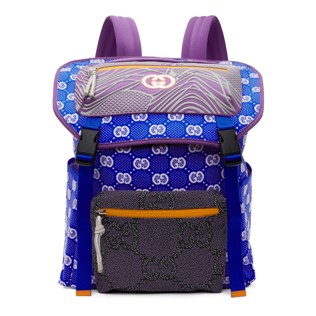 Gucci Blue & Purple GG Backpack