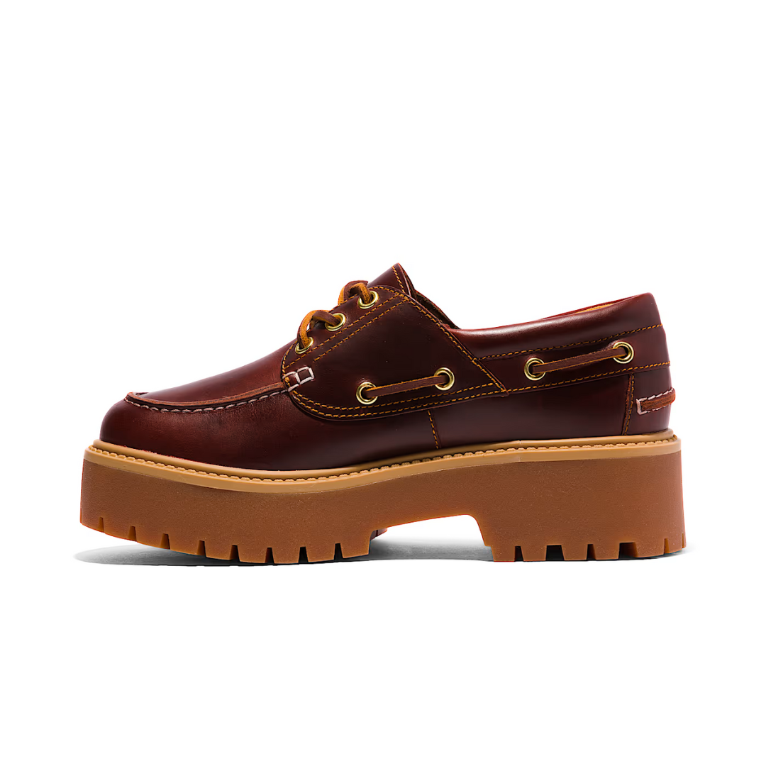 靴 STONE STREET BOAT SHOE ROOTBEER Women's Stone Street Platform Boat Shoe