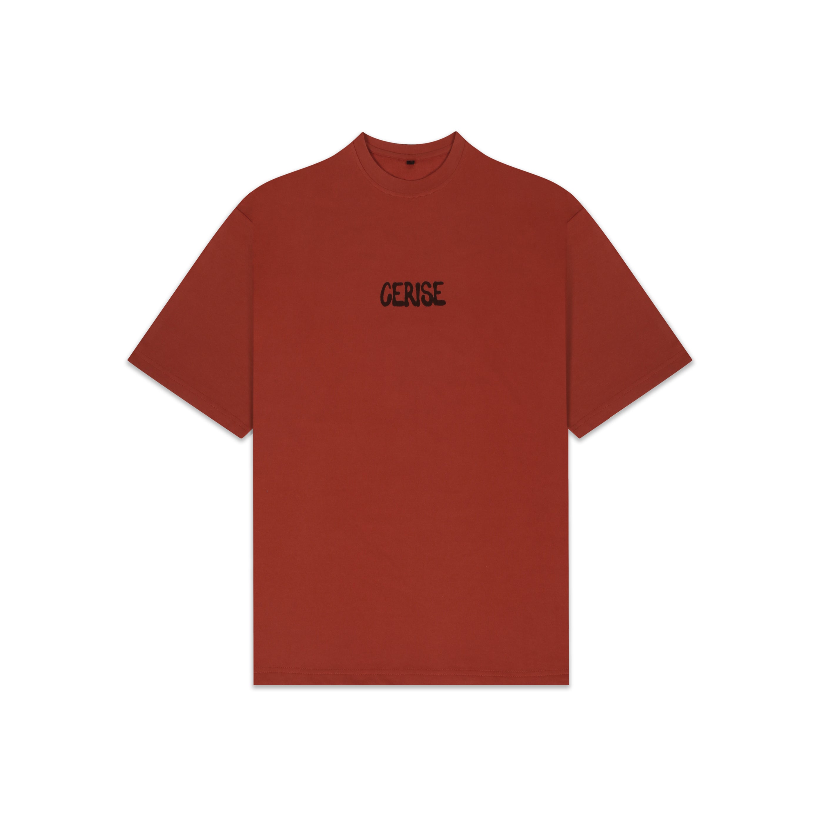 CERISE BURNT ORANGE I WAS BLIND OVERSIZED TEE