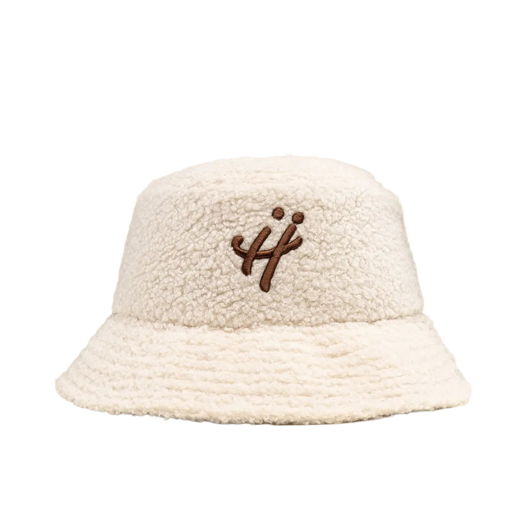 "The signature H" beige bucket hat