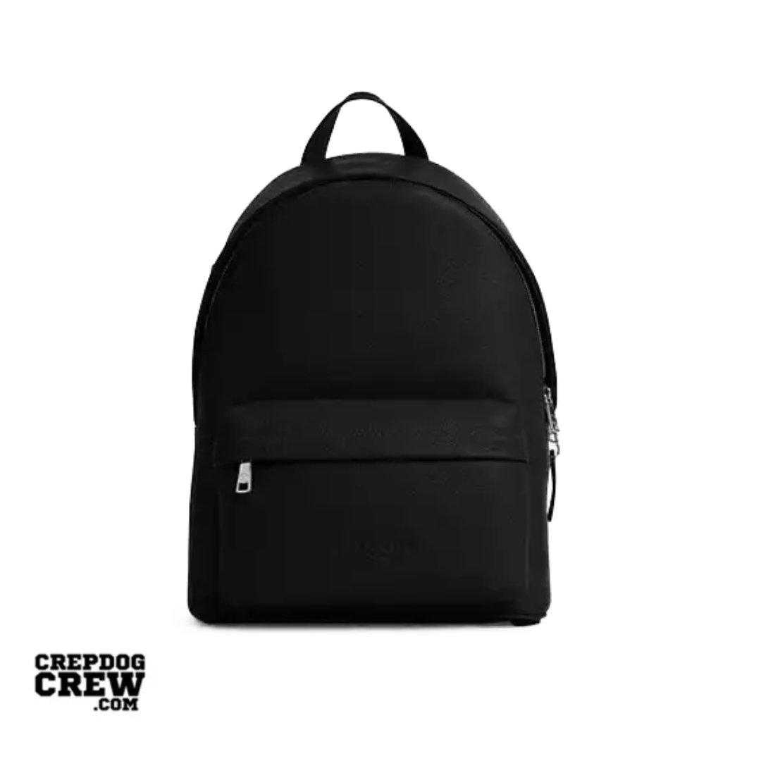 Coach Taylor Backpack pebbled leather Silver Black