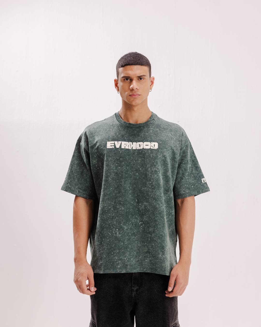 Retro Wash - Green - Evrhood oversized acid wash t-shirt
