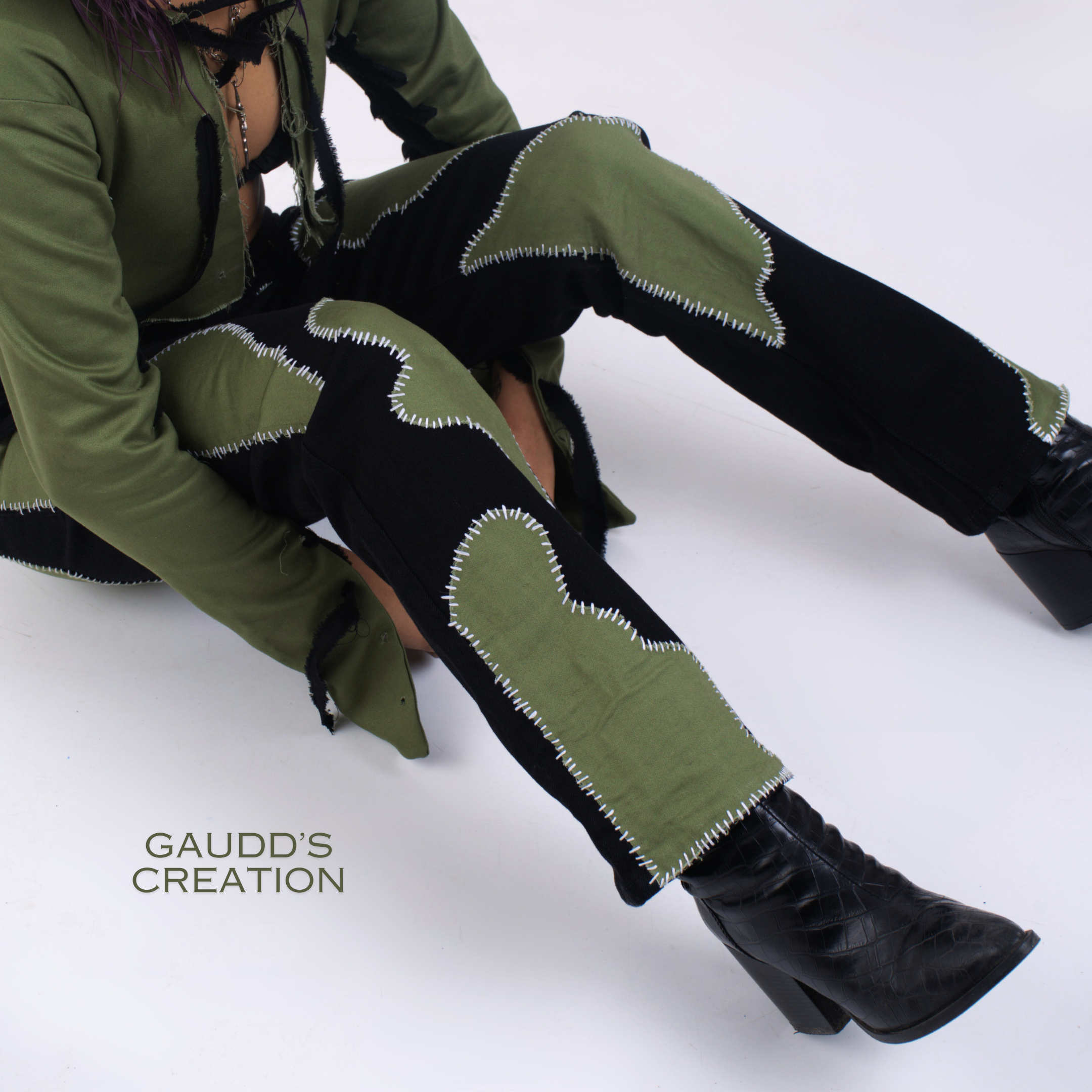 SlimyBaby Hand Patchworked Denim