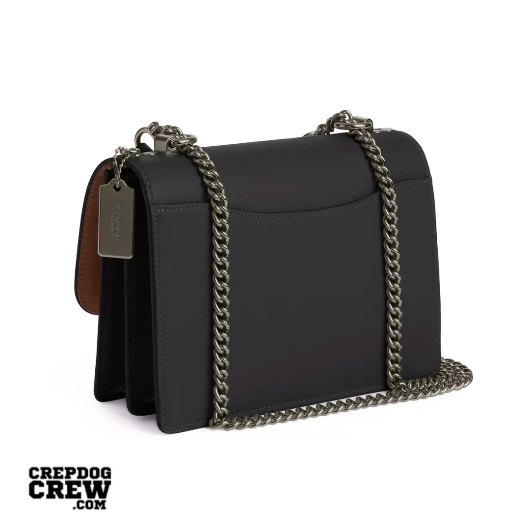 COACH Klare Crossbody Bag In Signature Canvas Gunmetal Charcoal Black