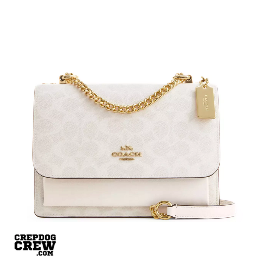 COACH Klare Crossbody Bag In Signature Canvas Gold White Chalk