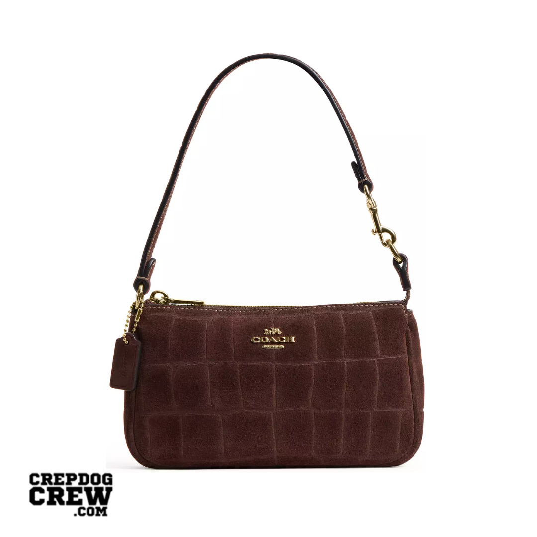 COACH Nolita 19 embossed crocodile Gold Maple