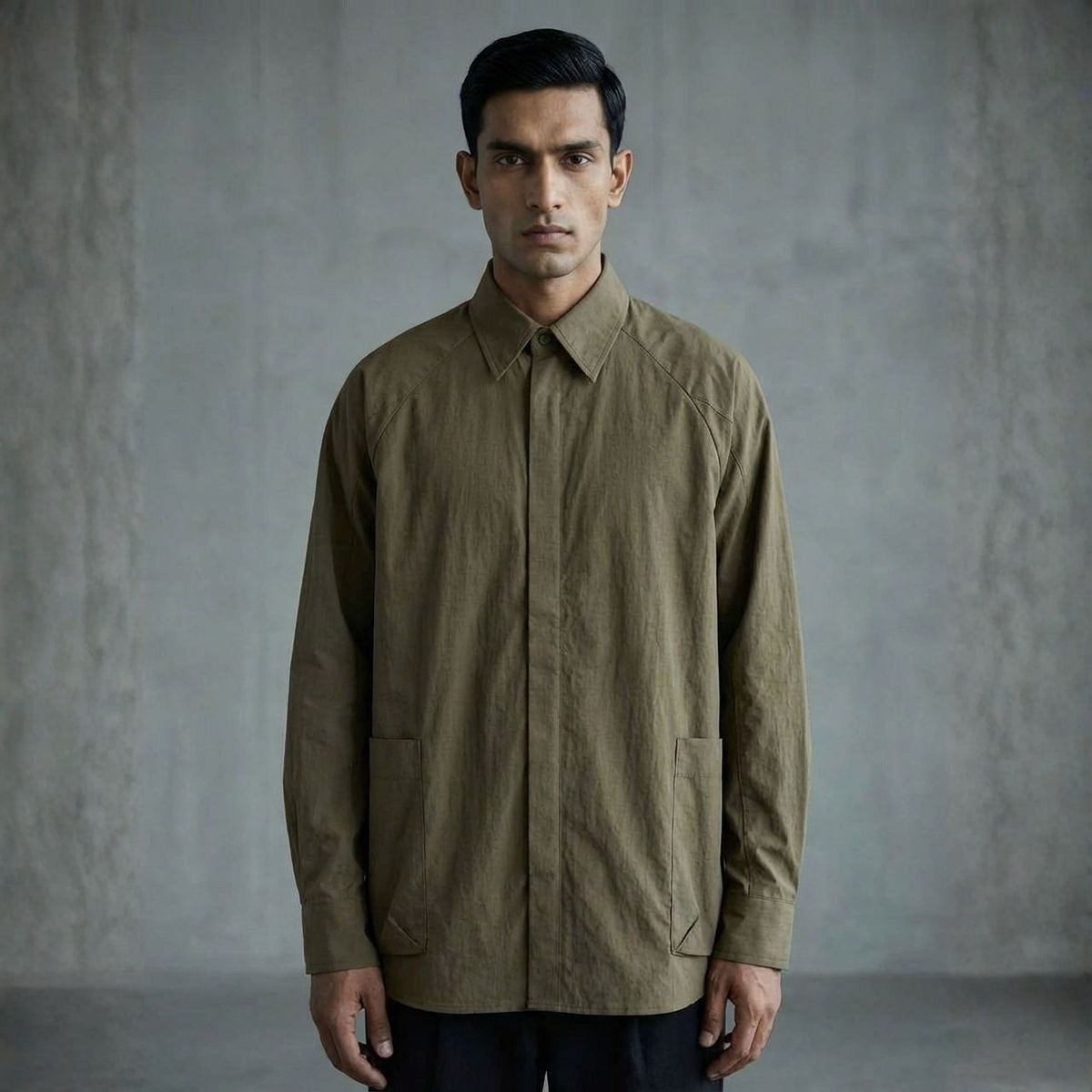 UTILITY OVERSHIRT - OLIVE