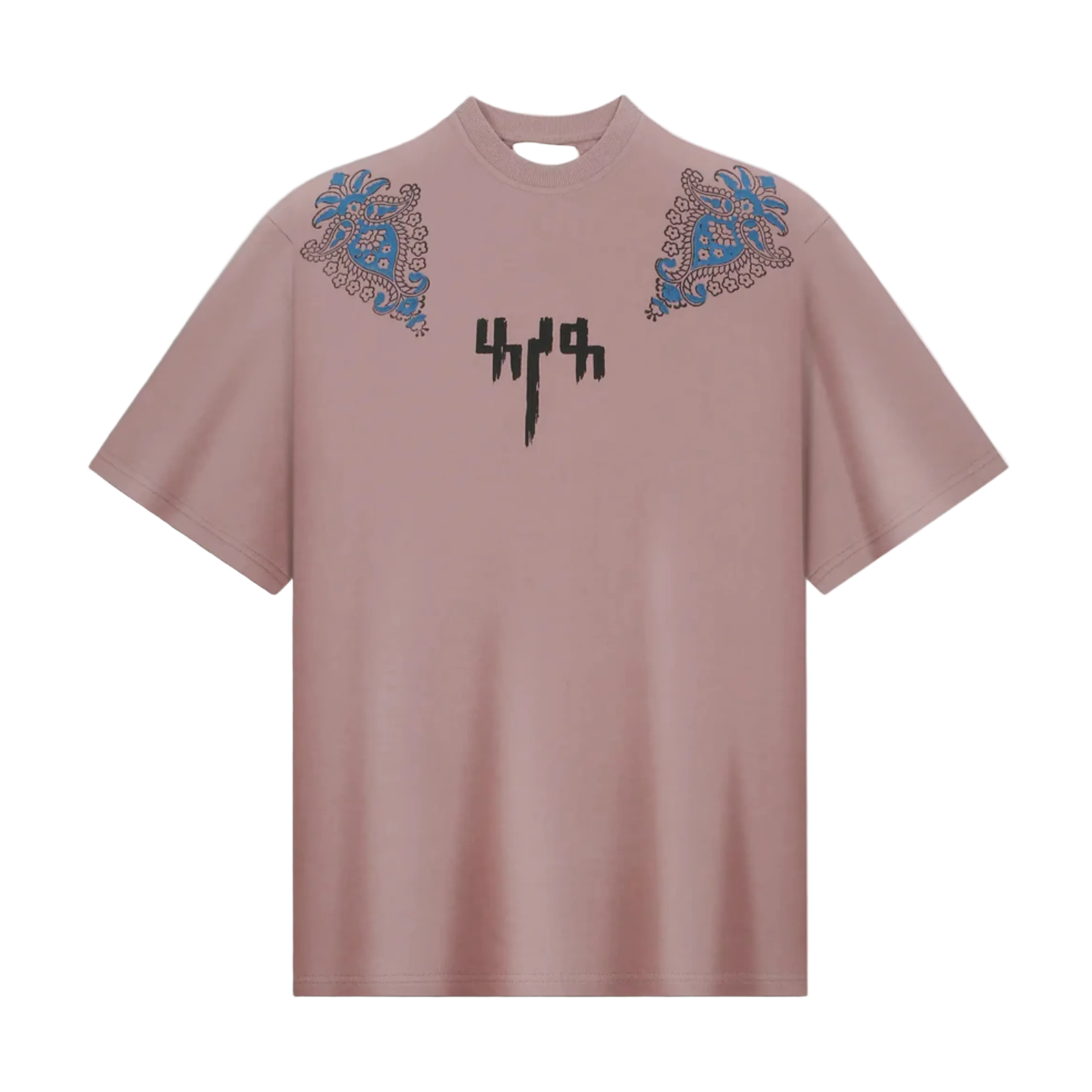 Mauve Block Printed - Tshirt