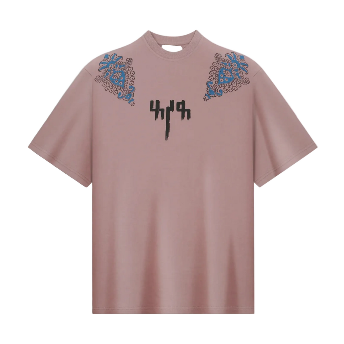 Mauve Block Printed - Tshirt
