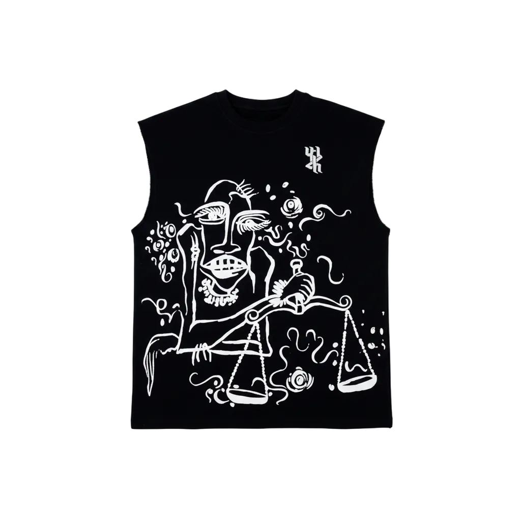 Gham-e-hisaab' sleeveless T-shirt