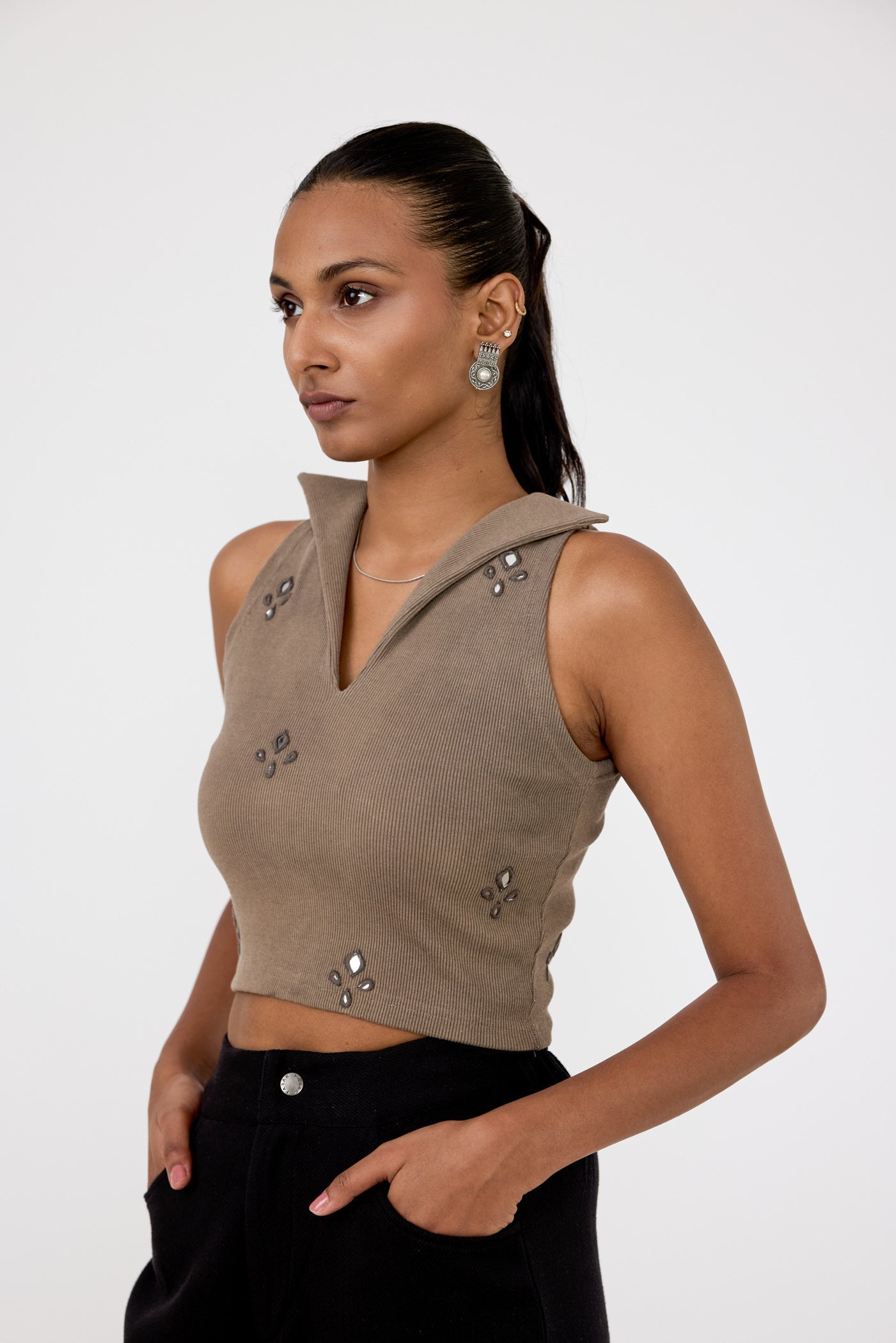 Handmade Mirror Crop top