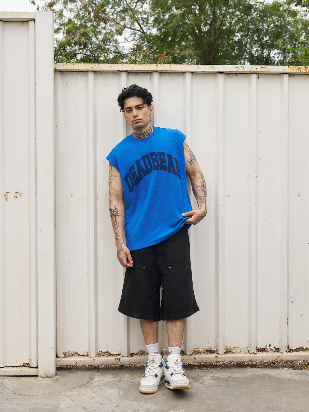 Waffle Tank Royal Blue