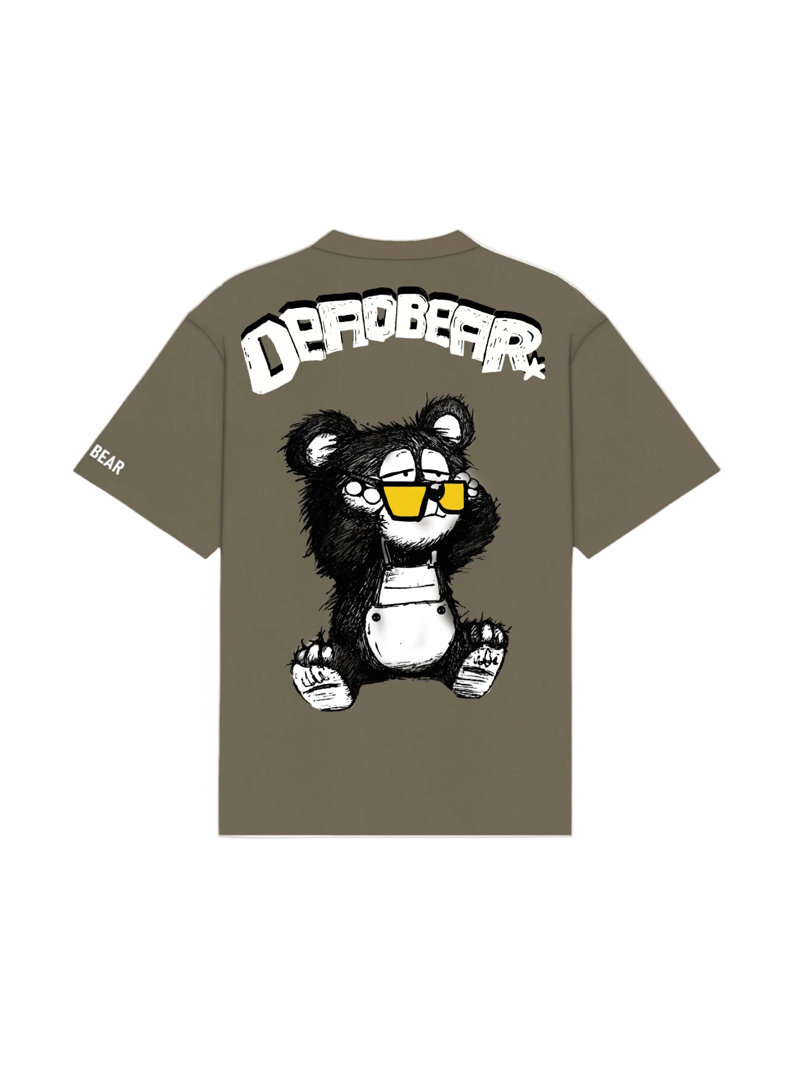 Scribbled Bear Tee Brown