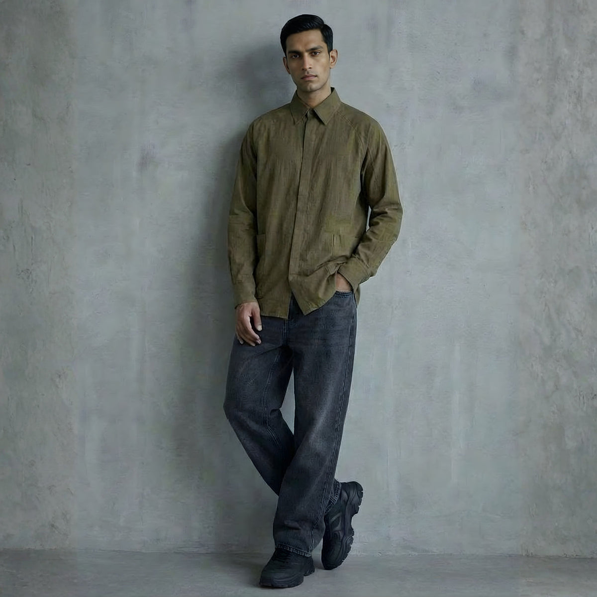 UTILITY OVERSHIRT - OLIVE