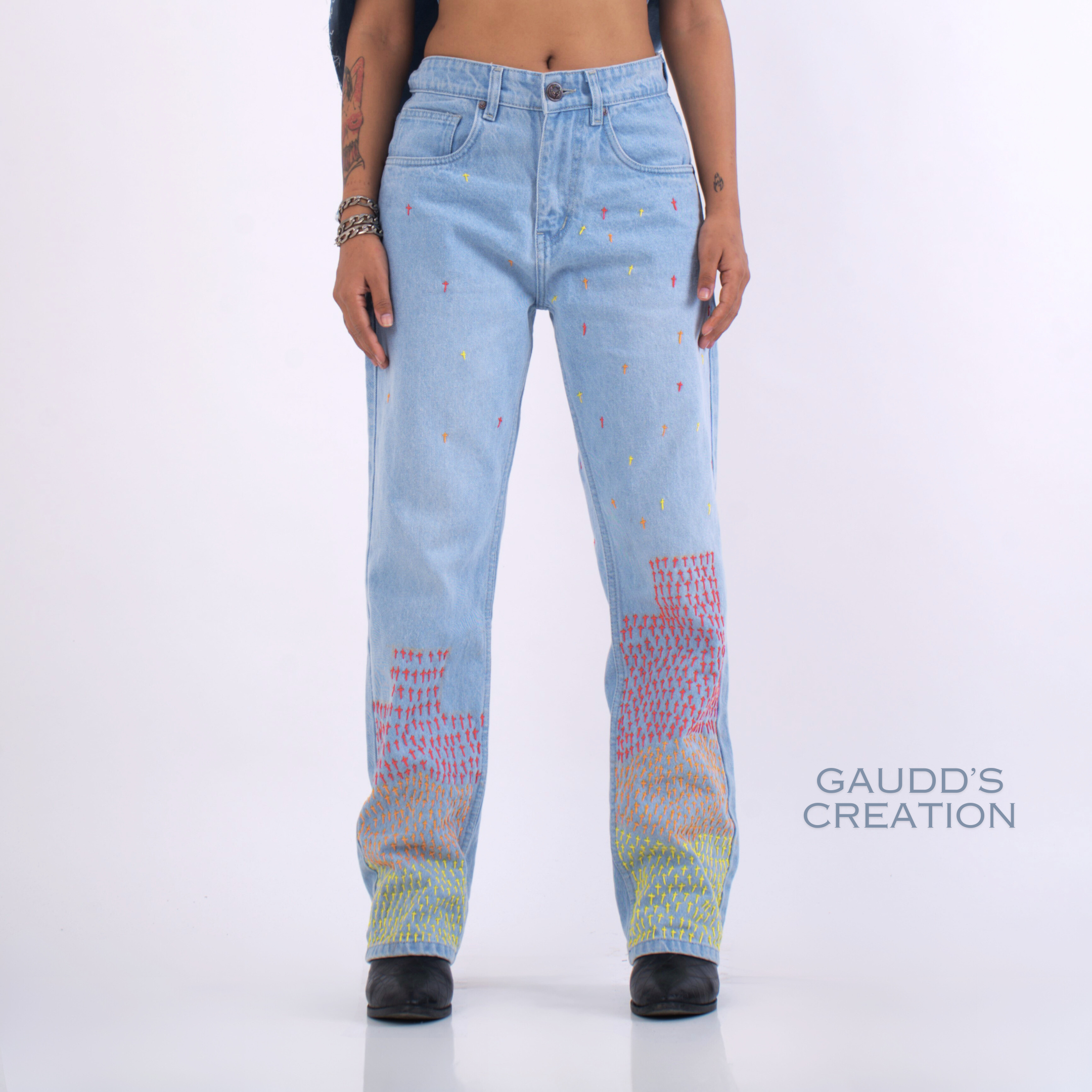 CrossFire Hand Embroidered Denim