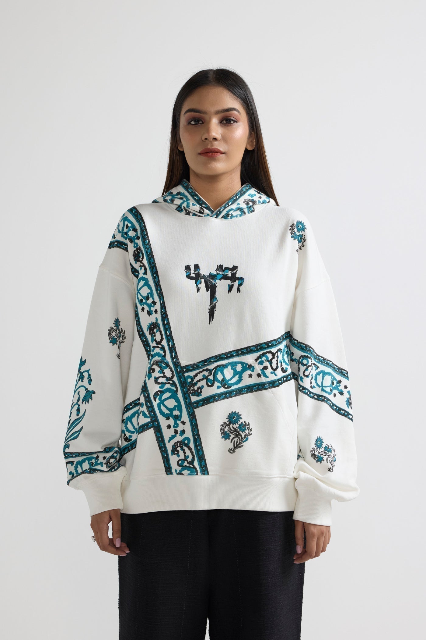 "Cosmic" Blockprint Hoodie