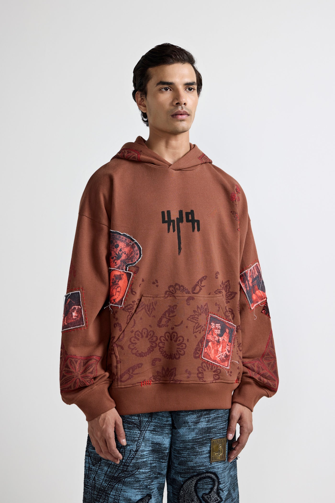 "Mehfil" Block-Printed Hoodie