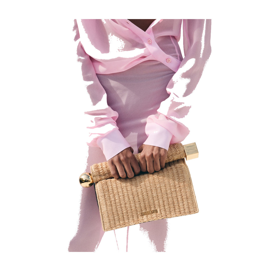 jacquemus The Rond Carré clutch Natural/Black