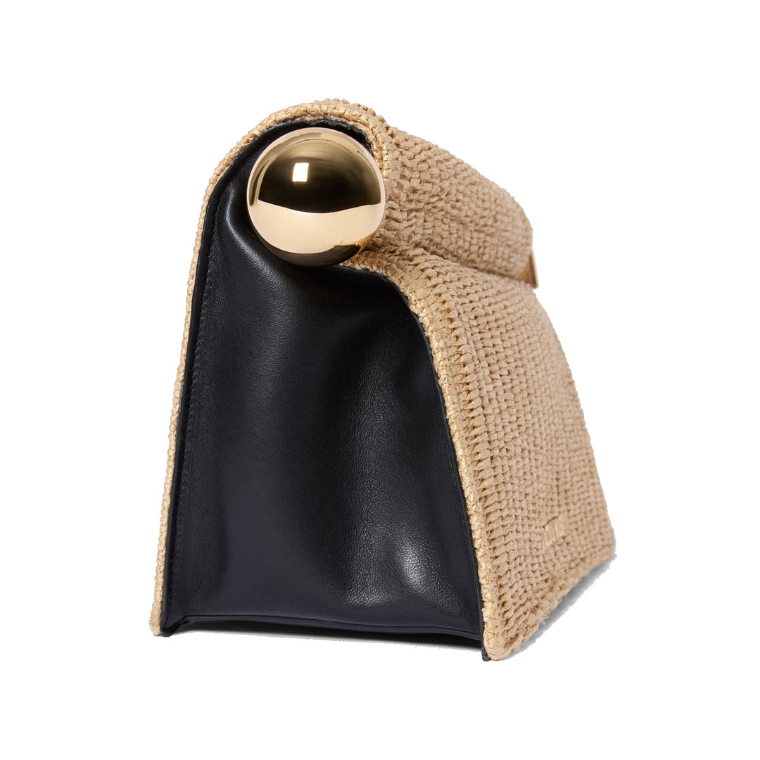 jacquemus The Rond Carré clutch Natural/Black