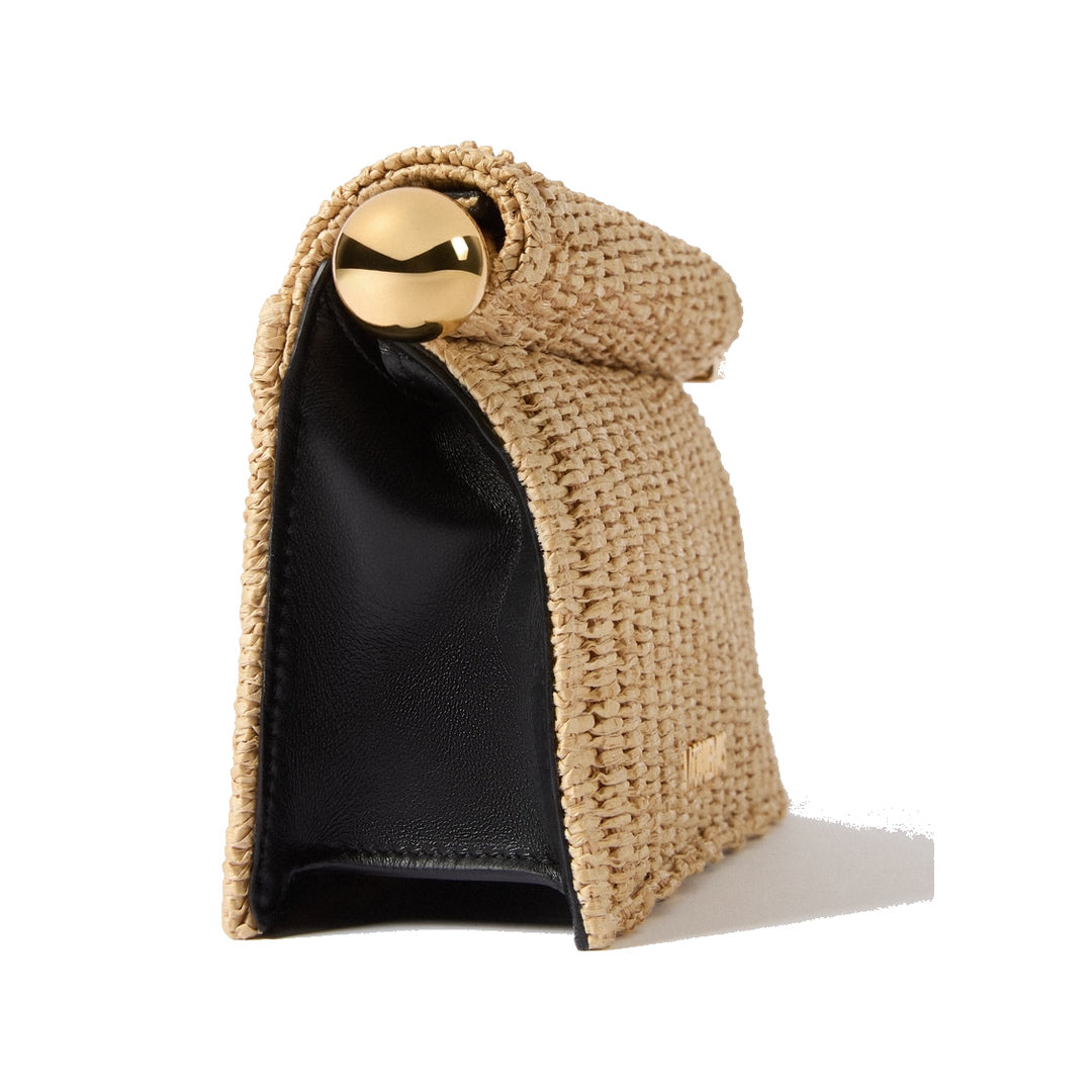 jacquemus The small Rond Carré clutch Natural/Black