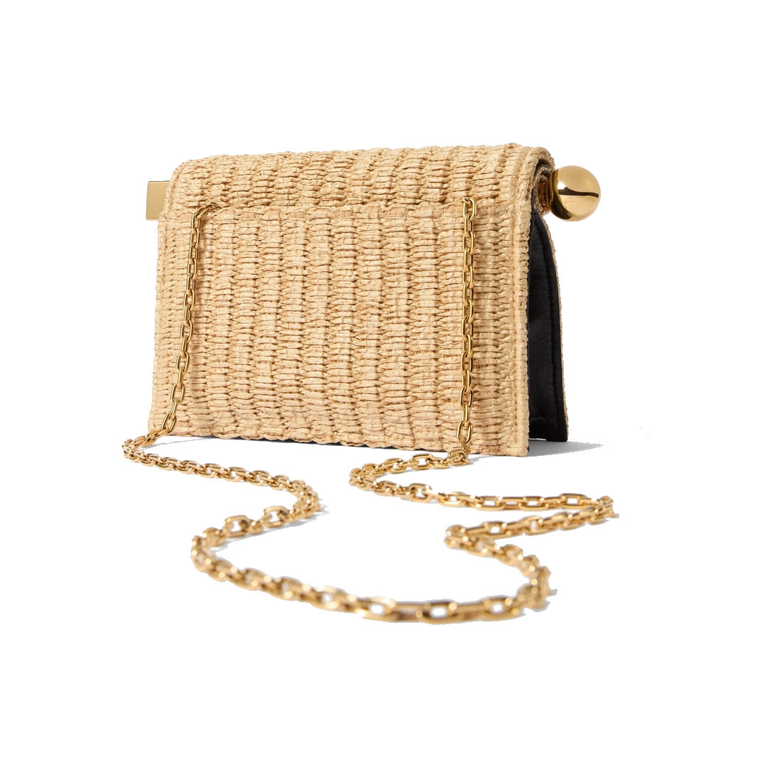 jacquemus The small Rond Carré clutch Natural/Black