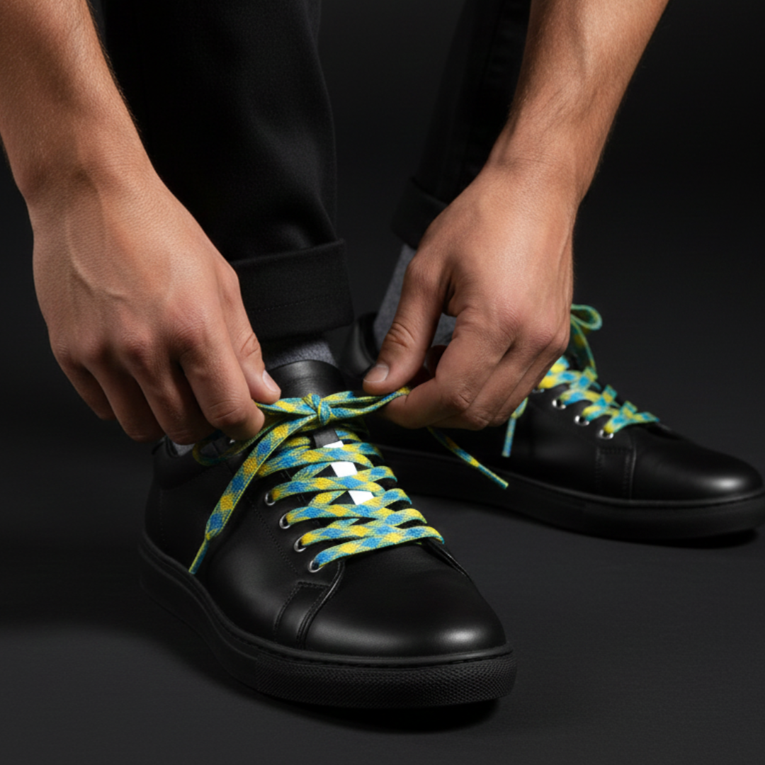 Sour Diesel Patterned Flat Laces | Best for Nike, Jordan & Hoka by KNOTTY