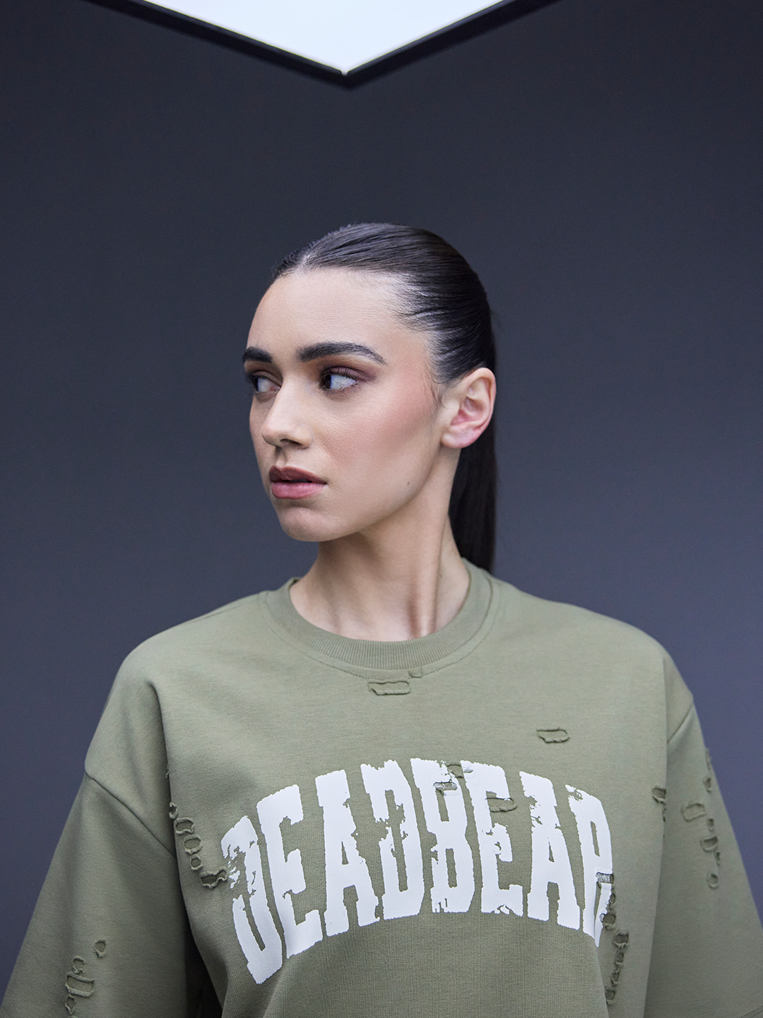 Distressed Olive Tee