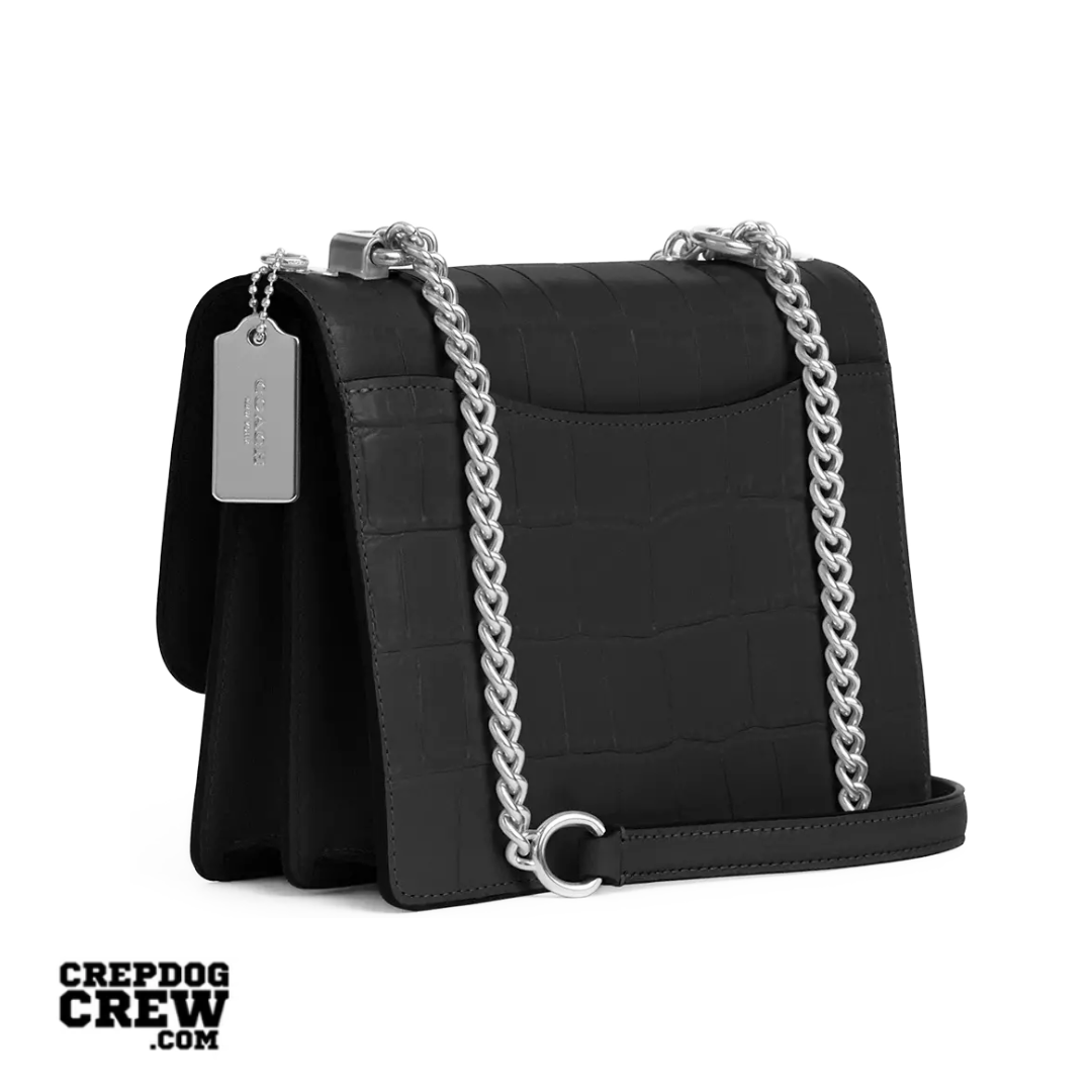 COACH Klare Crossbody Bag novelty leather Silver Black