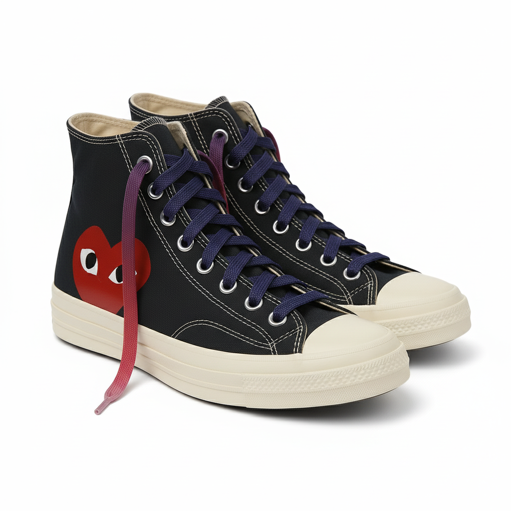Berry Nebula Gradient Shoelaces | Red - Purple - Light Pink | Premium Gradient Flat Sneaker Laces by KNOTTY