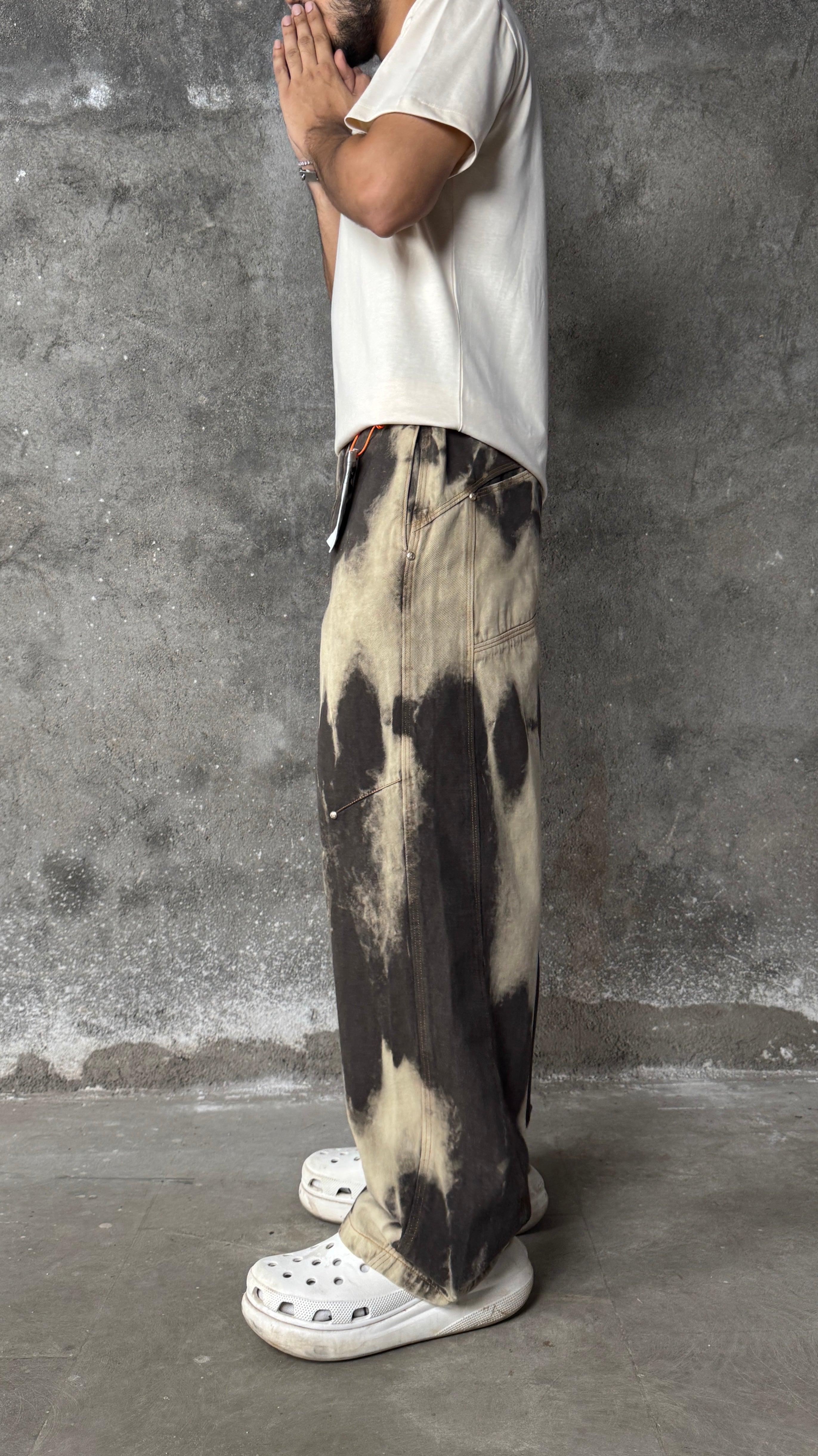 B4 Curved- Coffee shibori- RTW