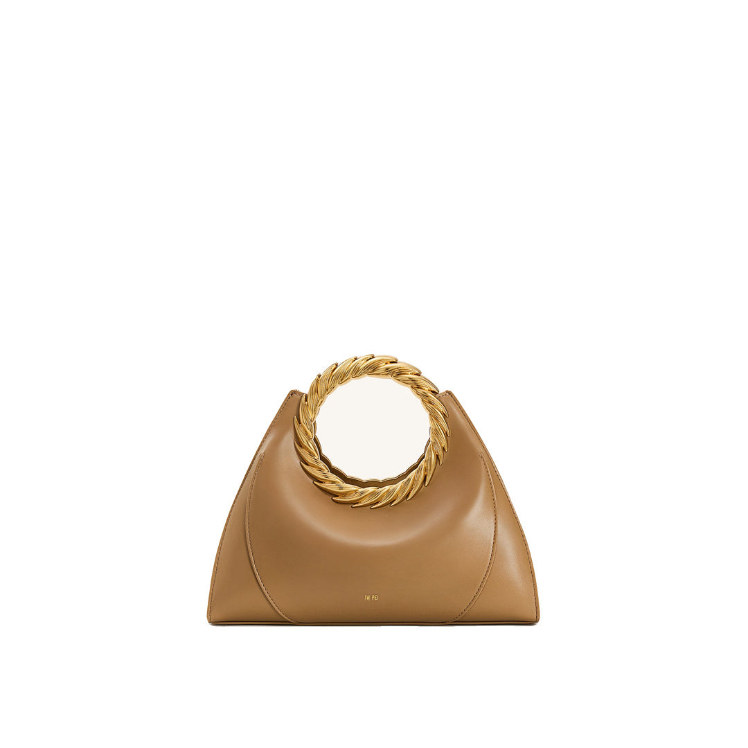 JW PEI Amiya Leaf Handle Sculpture Bag - Brown