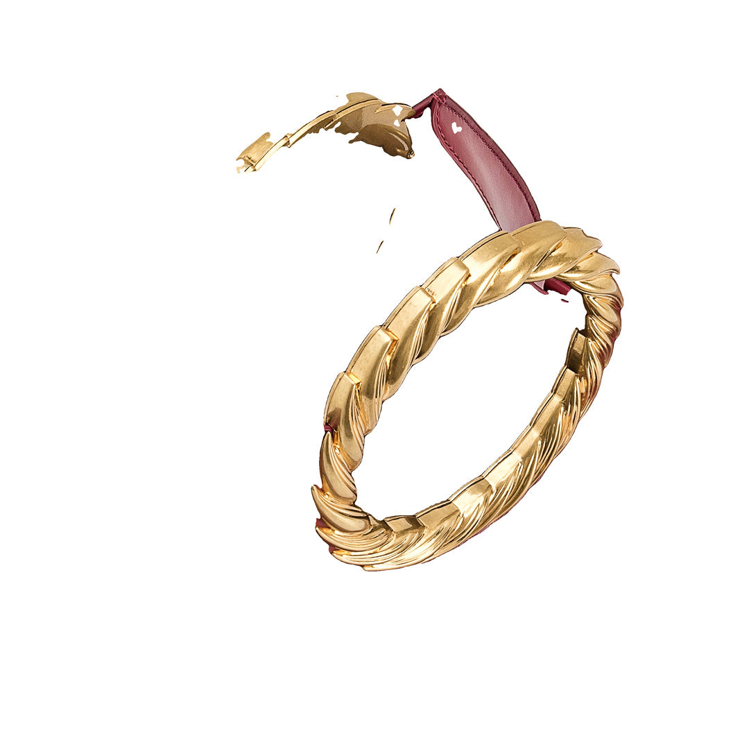 JW PEI Amiya Leaf Handle Sculpture Bag - Wine Red