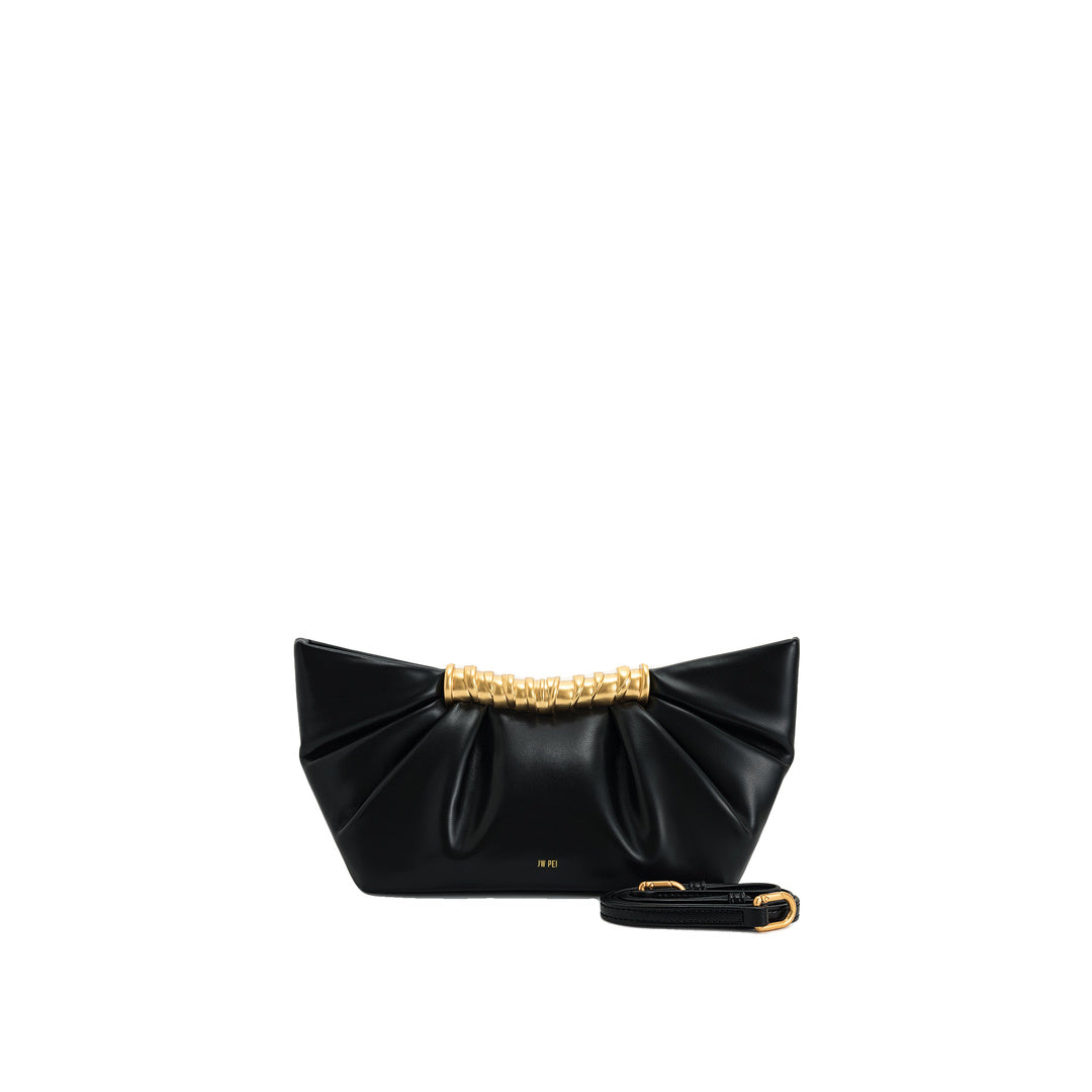 JW PEI Leia Pleated Clutch - Black