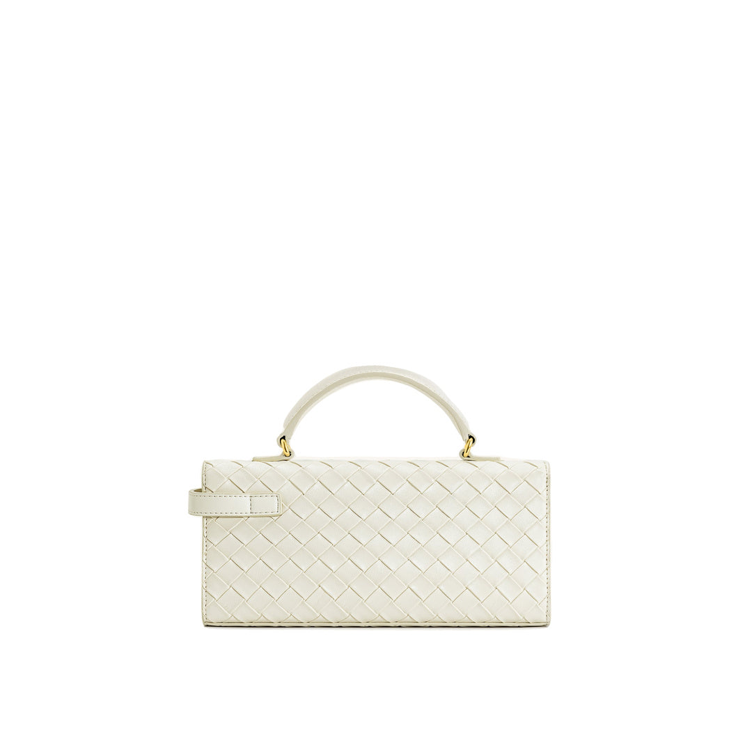 JW PEI Keyla Weave Texture Top Handle Bag - White