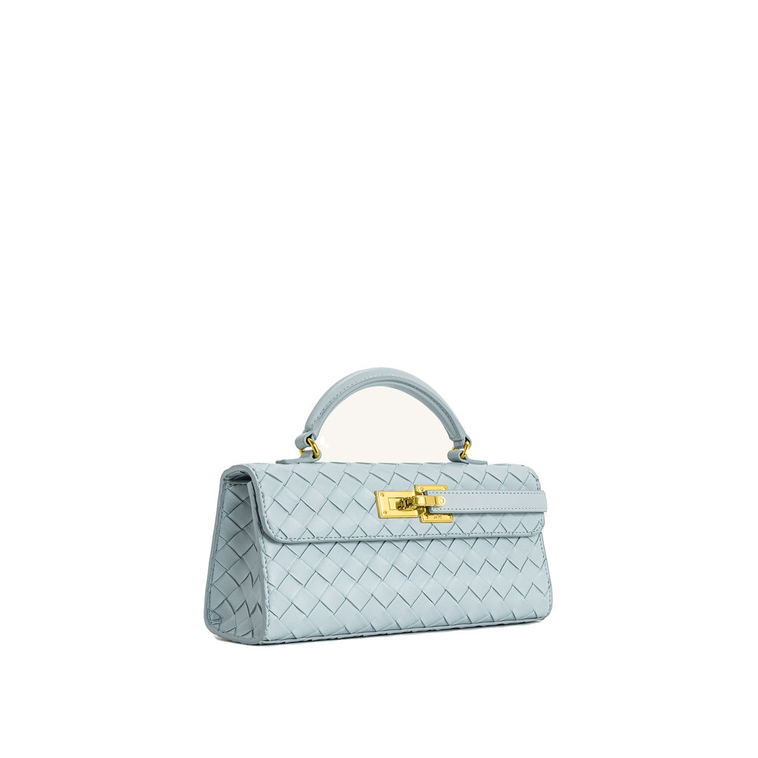 JW PEI Keyla Weave Texture Top Handle Bag - Blue