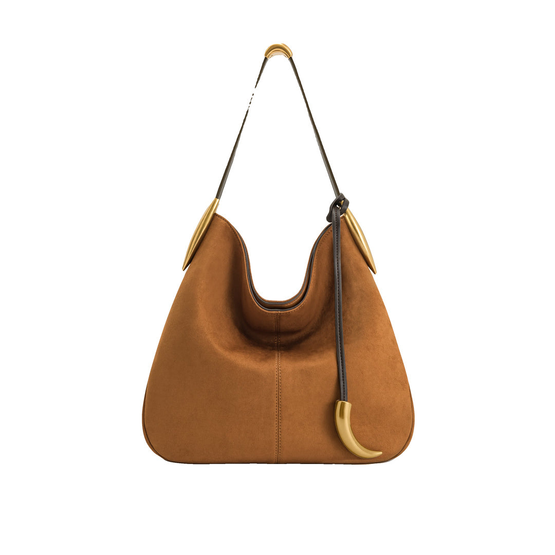 JW PEI Nina Metal Charm Hobo Bag - Brown