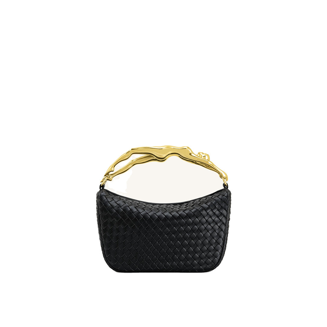 JW PEI Jenny Woven Human-shaped Handle Handbag - Black