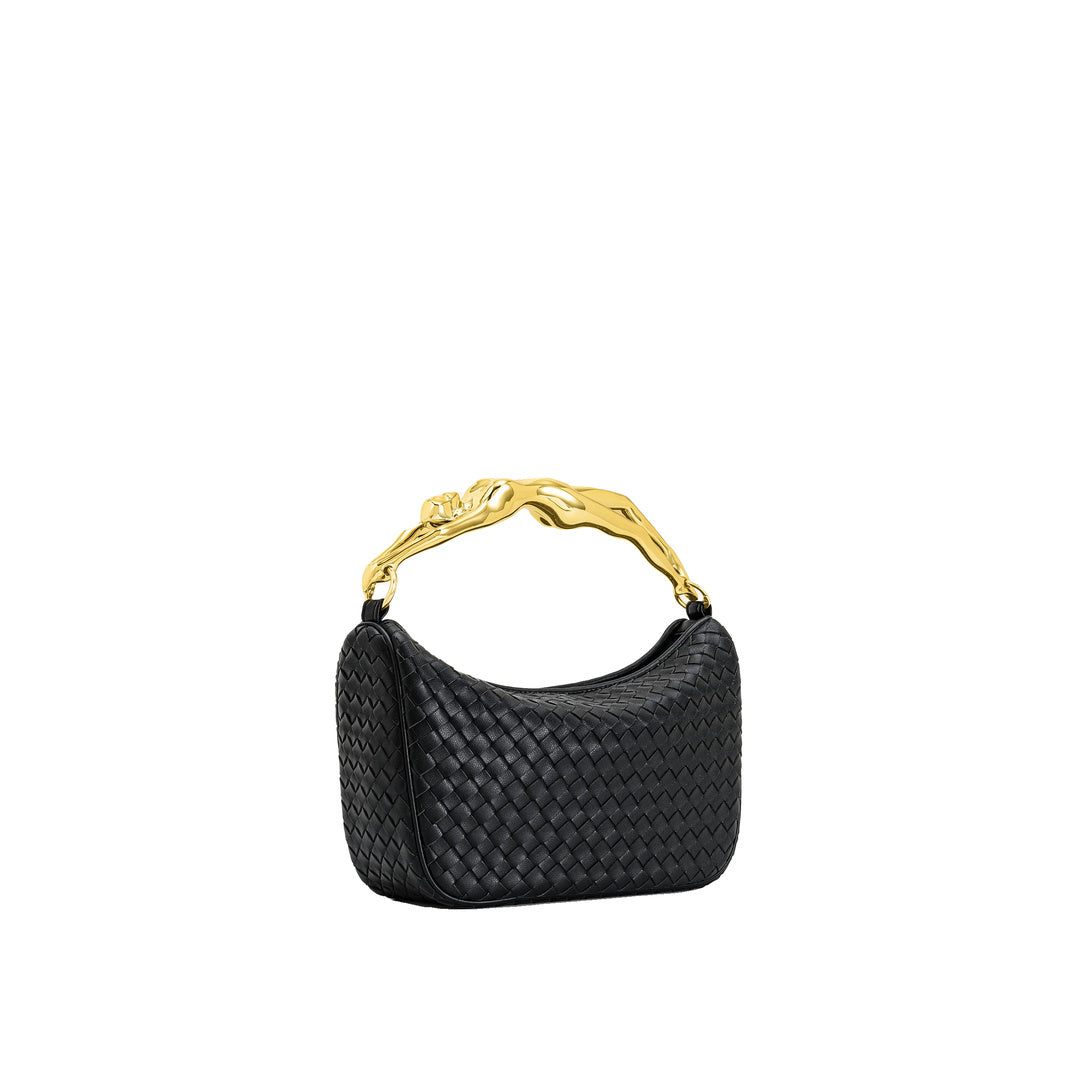 JW PEI Jenny Woven Human-shaped Handle Handbag - Black