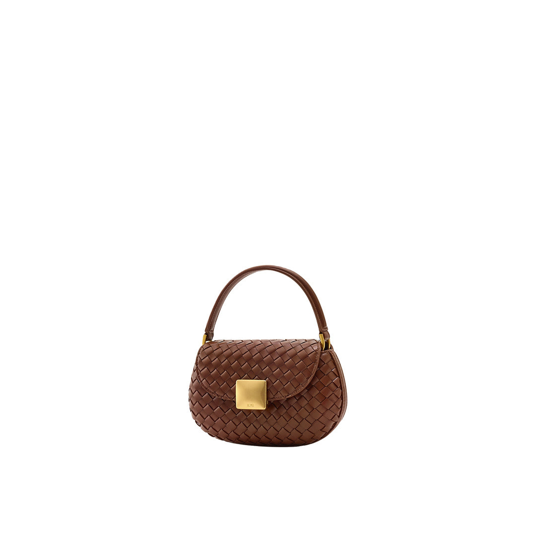 JW PEI Zuri Hand Woven Round Top Handle Bag - Brown