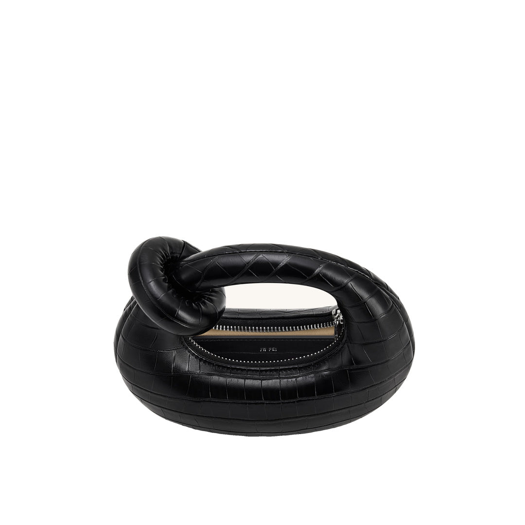 JW PEI Abacus Mini Top Handle Bag - Black Croc