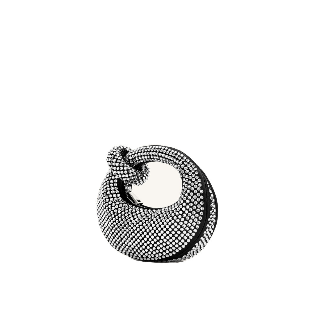 JW PEI Abacus Artificial Crystal Mini Top Handle Bag - Black